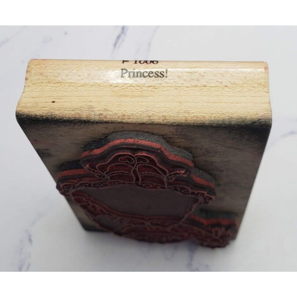 Blonde Ballerina Girl In Spring Dress Stampassions Wood Mounted Rubber Stamp - Picture 2 of 7